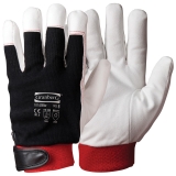 Synthetic Leather with Cotton Back and Velcro Closure, Winter Lined Assembly Winter Gloves